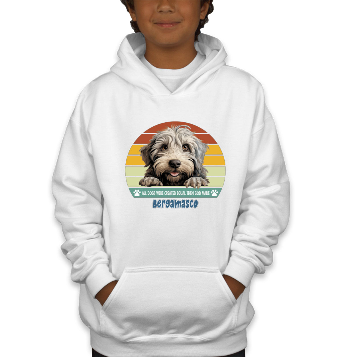 All Dogs Were Created Equal Bergamasco Youth Hoodie