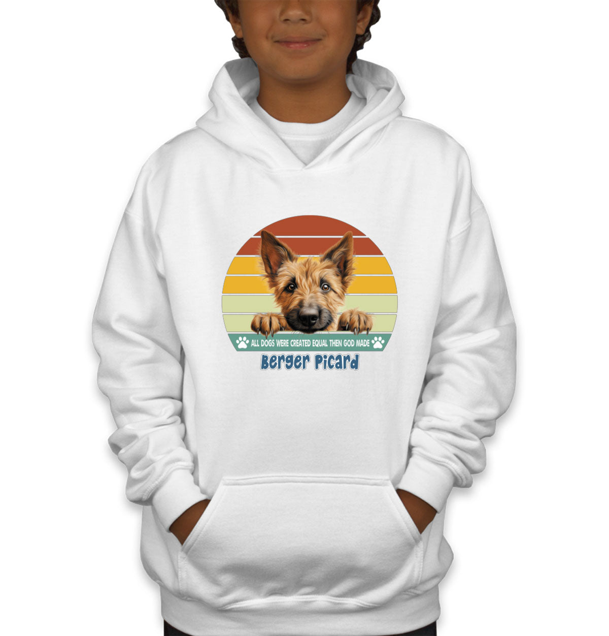 All Dogs Were Created Equal Berger Picard Youth Hoodie