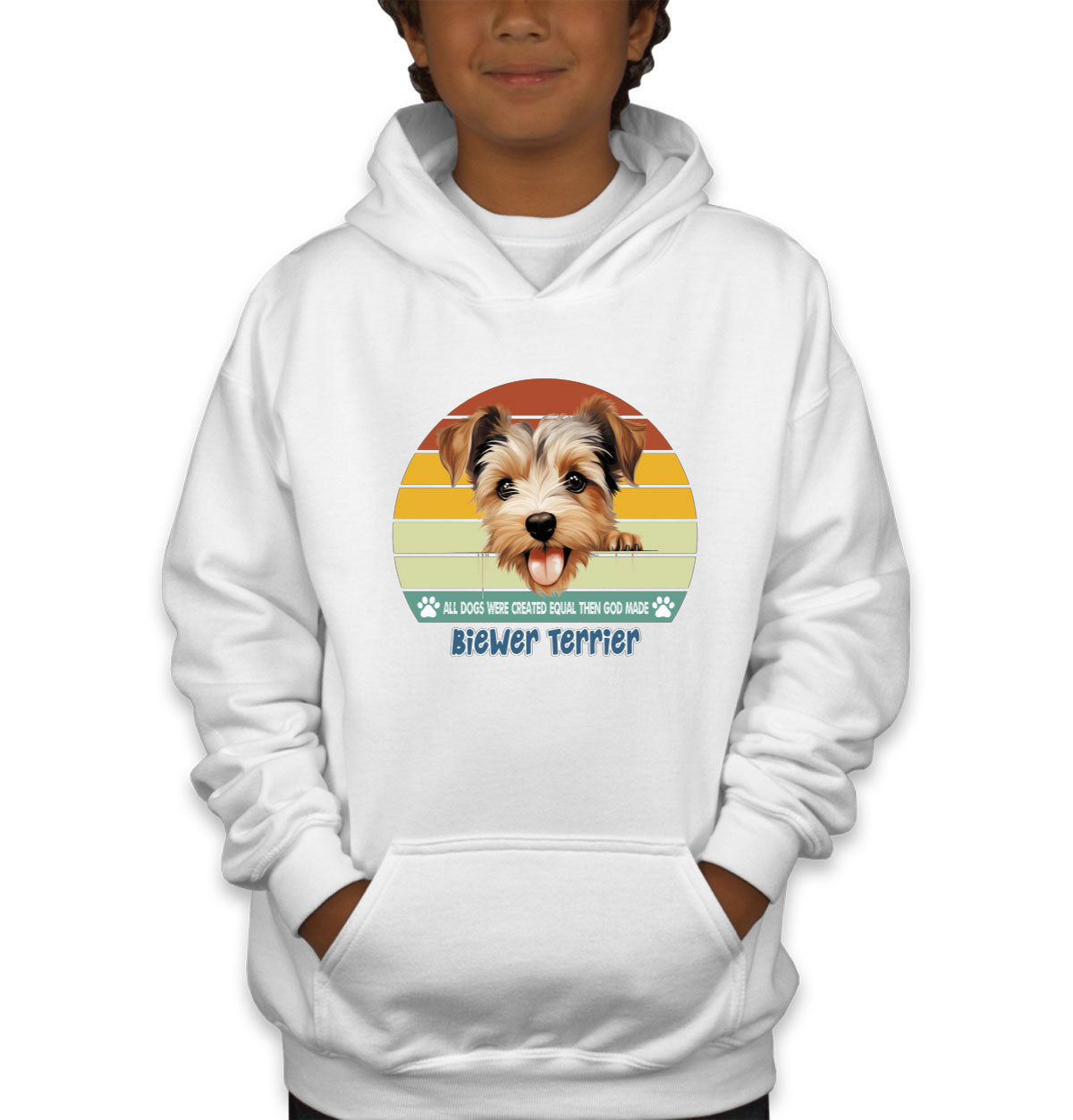 All Dogs Were Created Equal Biewer Terrier Youth Hoodie