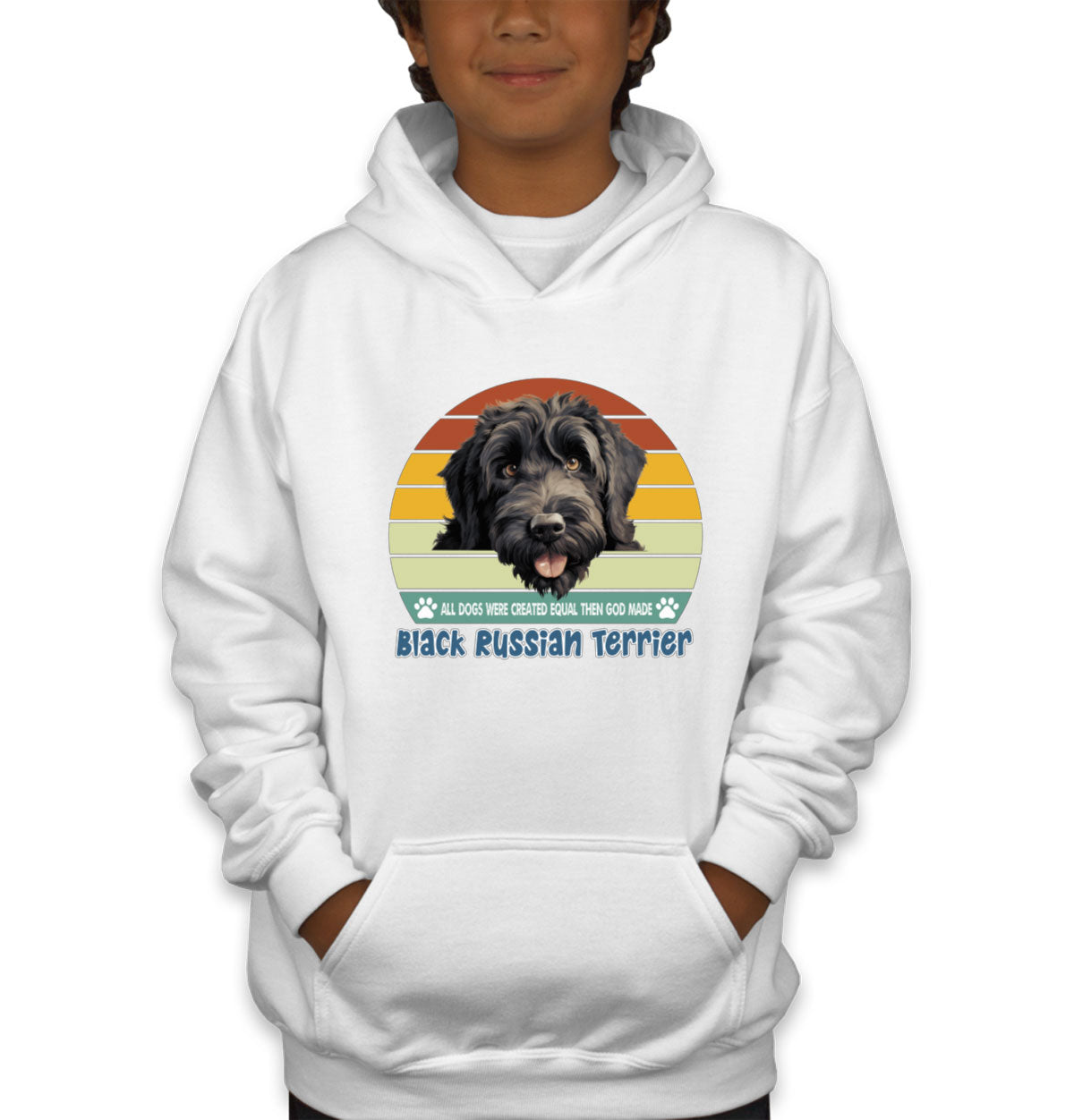 All Dogs Were Created Equal Black Russian Terrier Youth Hoodie