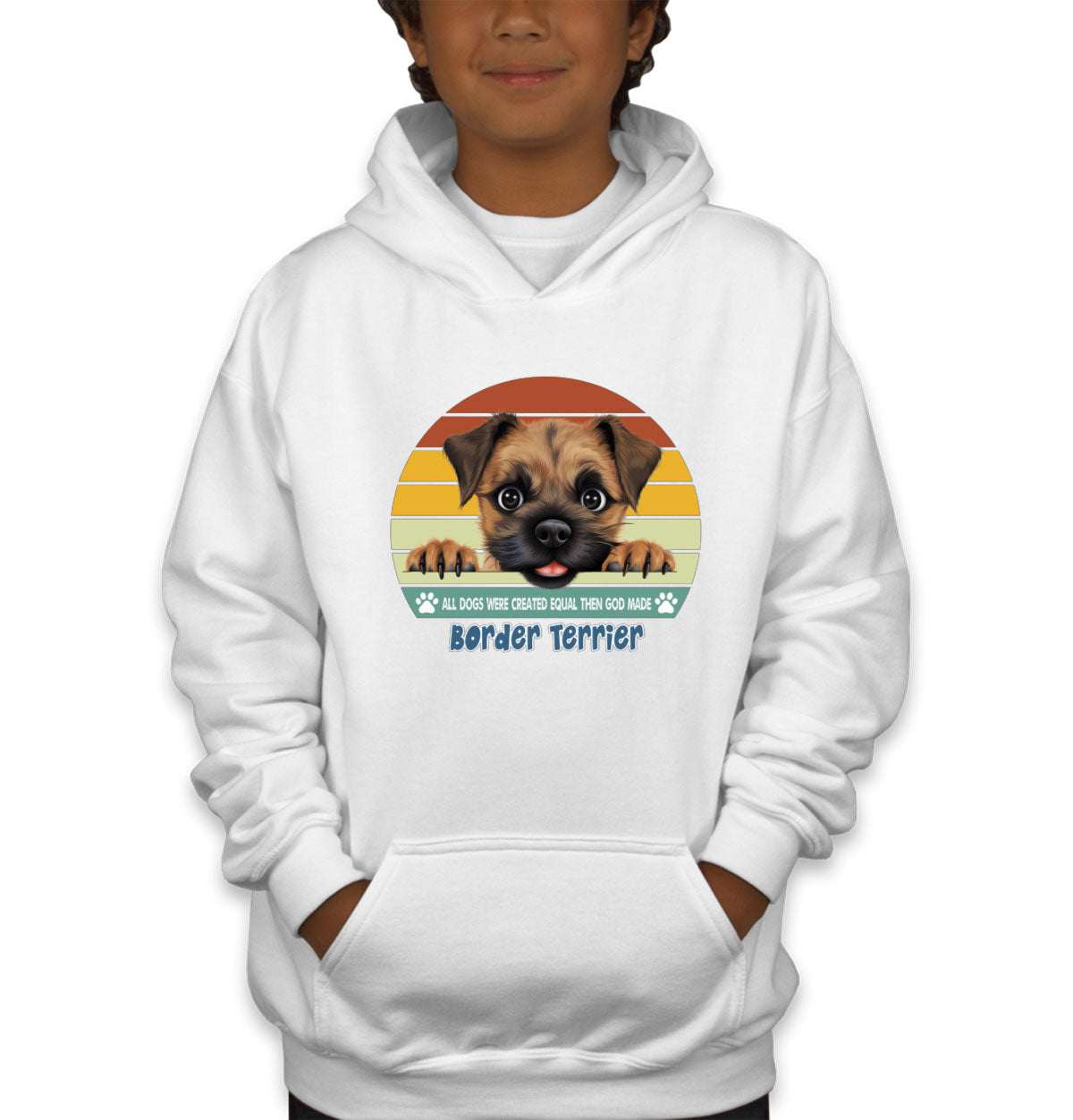 All Dogs Were Created Equal Border Terrier Youth Hoodie