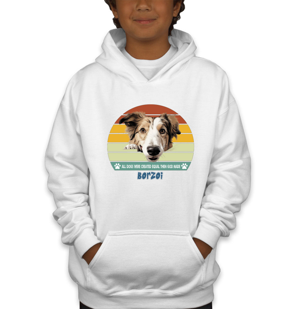 All Dogs Were Created Equal Borzoi Youth Hoodie