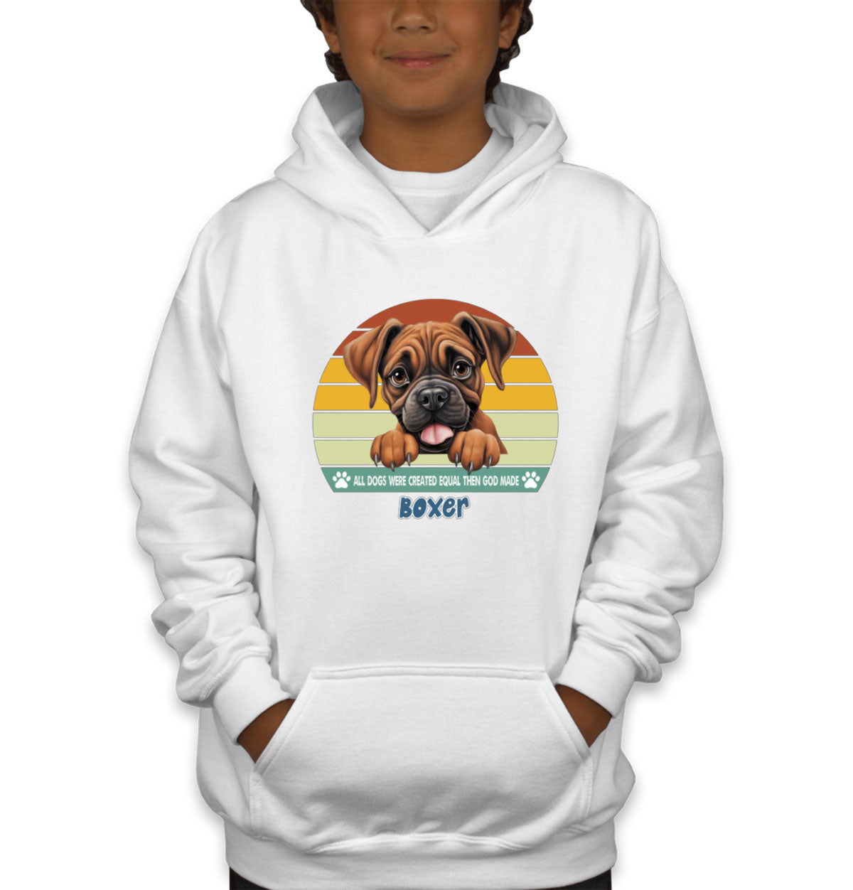 All Dogs Were Created Equal Boxer Youth Hoodie