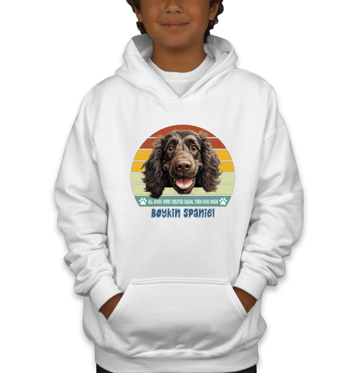 All Dogs Were Created Equal Boykin Spaniel Youth Hoodie