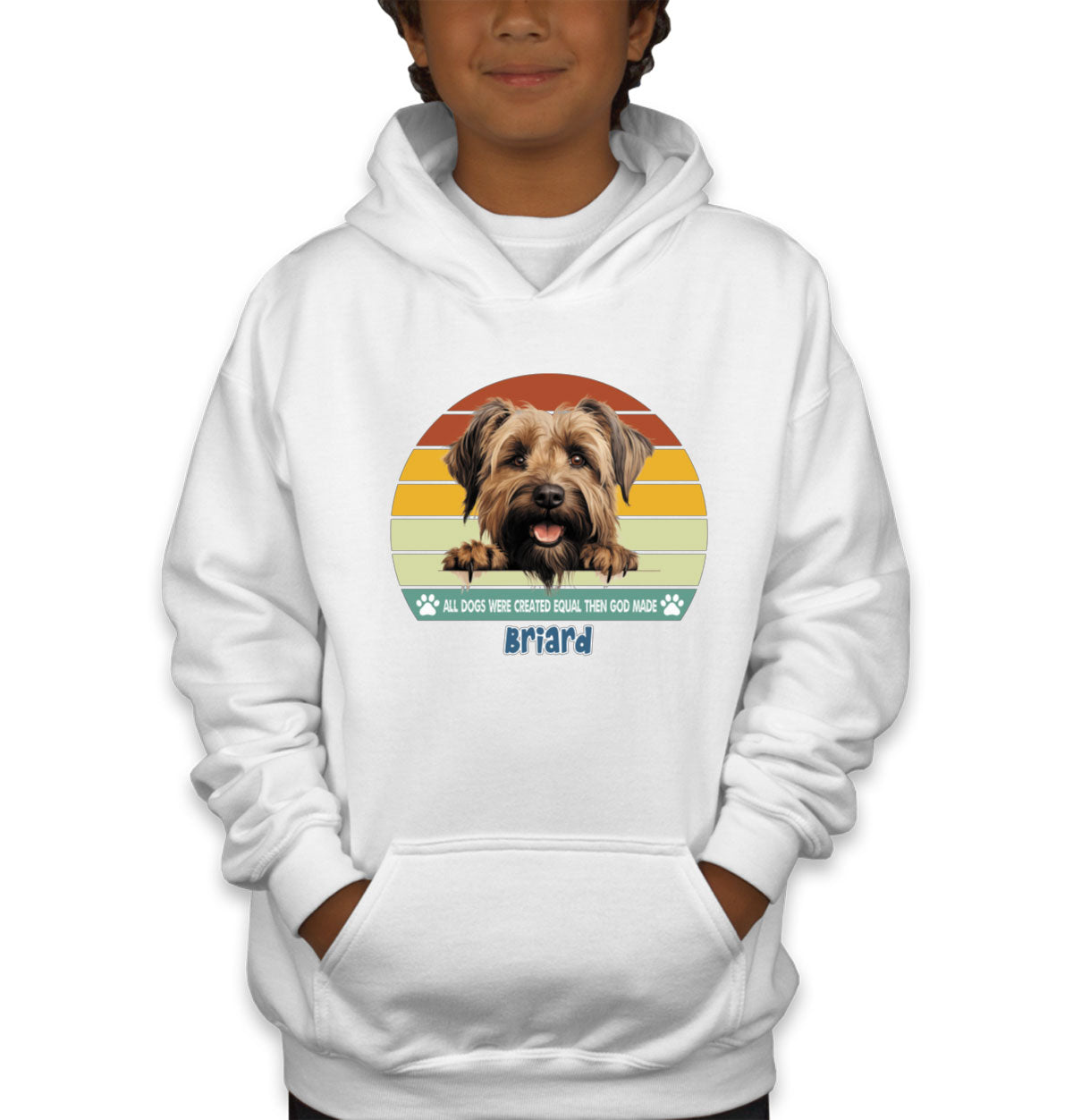 All Dogs Were Created Equal Briard Youth Hoodie