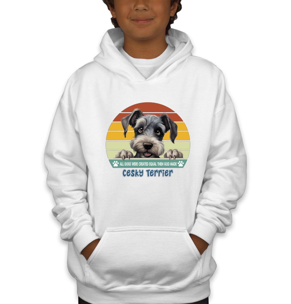 All Dogs Were Created Equal Cesky Terrier Youth Hoodie