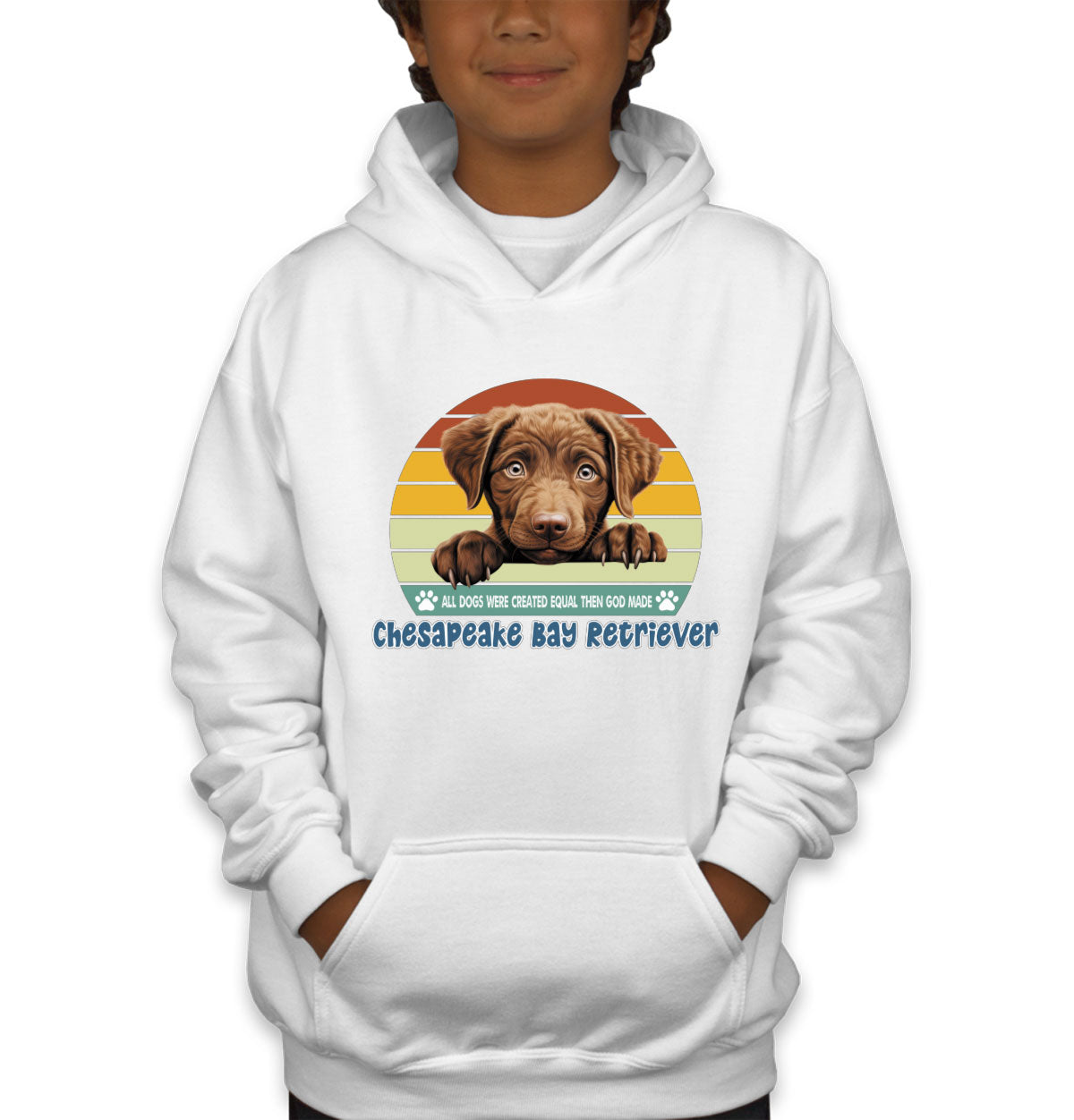 All Dogs Were Created Equal Chesapeake Bay Retriever Youth Hoodie