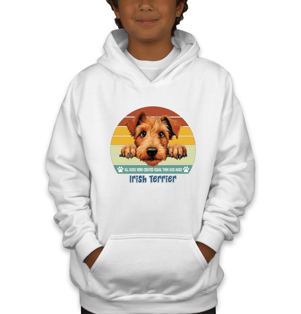 All Dogs Were Created Equal Irish Terrier Youth Hoodie