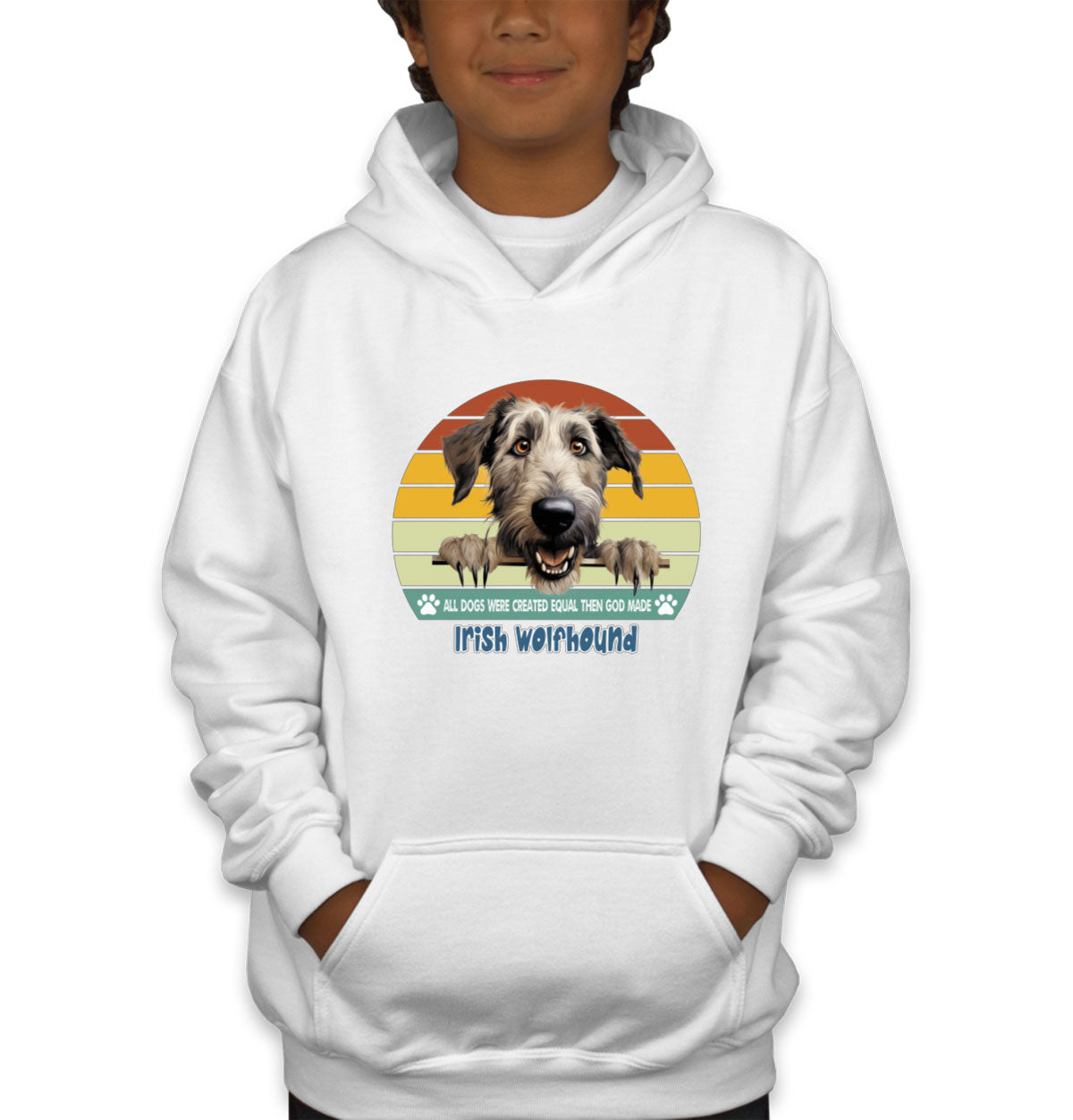 All Dogs Were Created Equal Irish Wolfhound Youth Hoodie