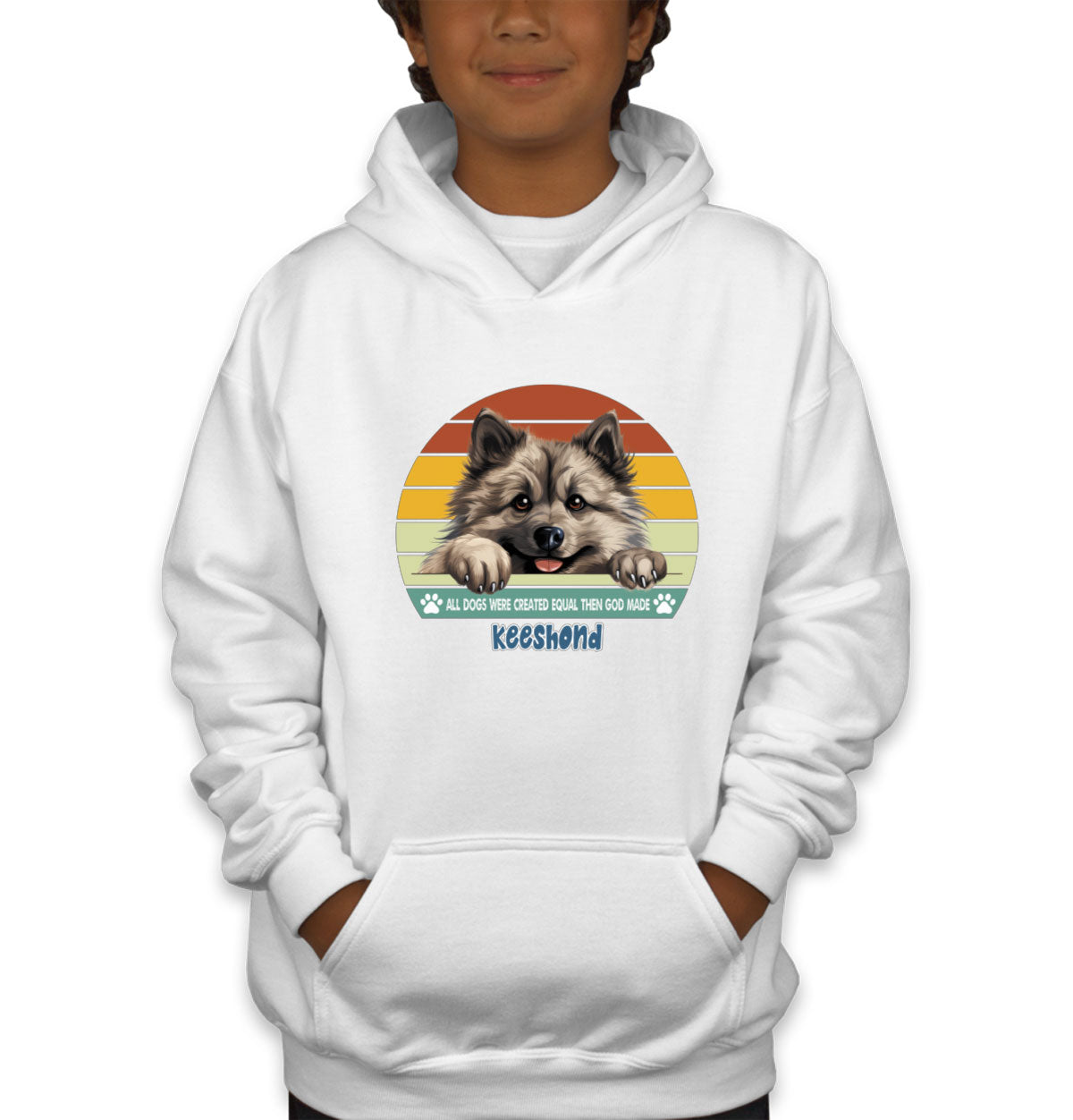All Dogs Were Created Equal Keeshond Youth Hoodie