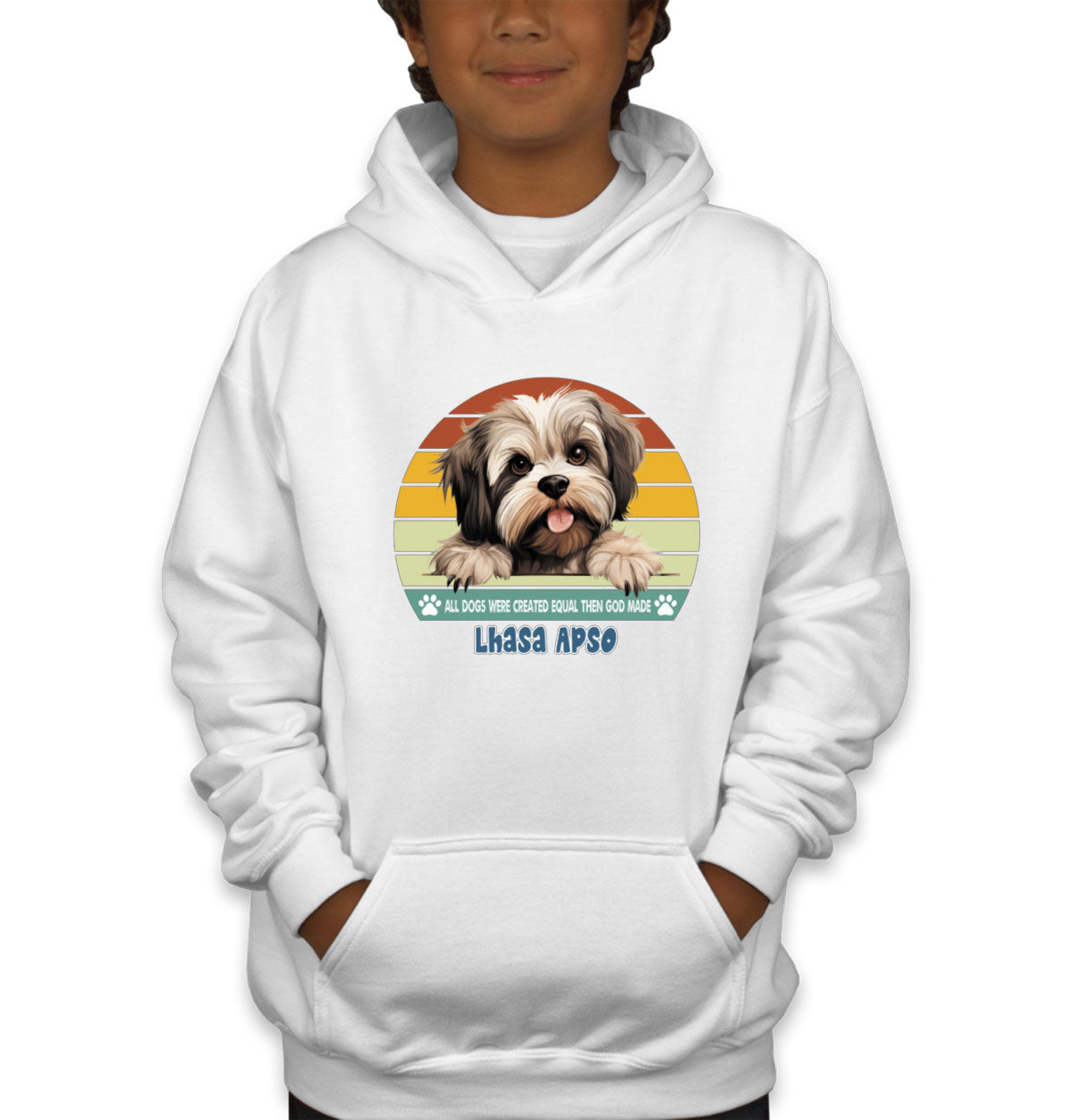 All Dogs Were Created Equal Lhasa Apso Youth Hoodie