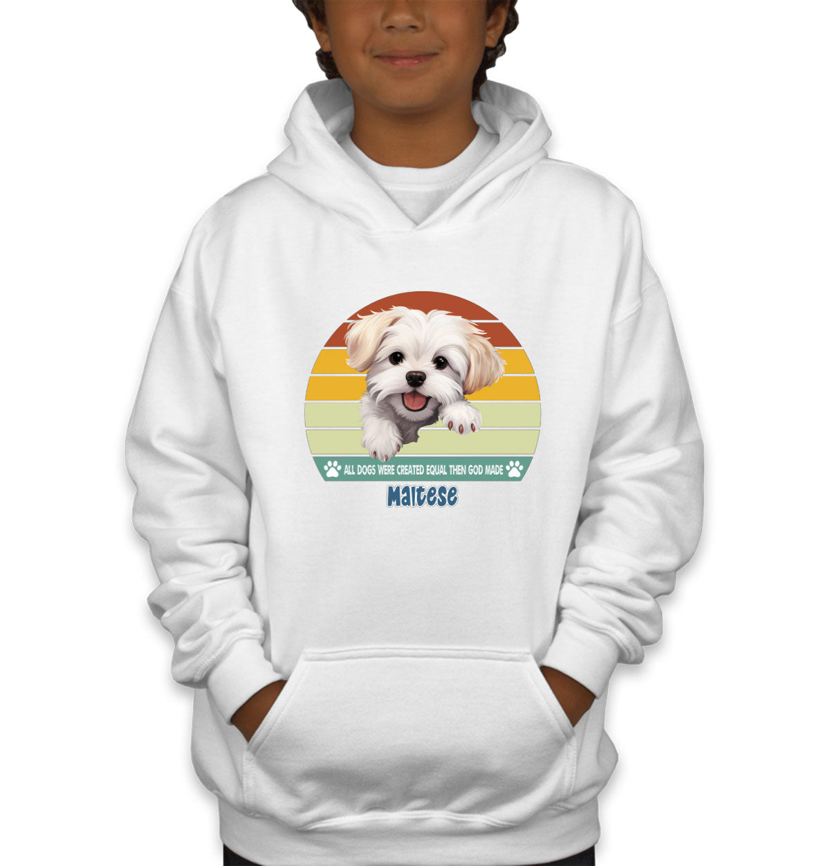 All Dogs Were Created Equal Maltese Youth Hoodie