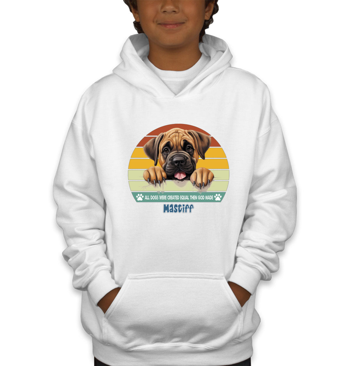 All Dogs Were Created Equal Mastiff Youth Hoodie