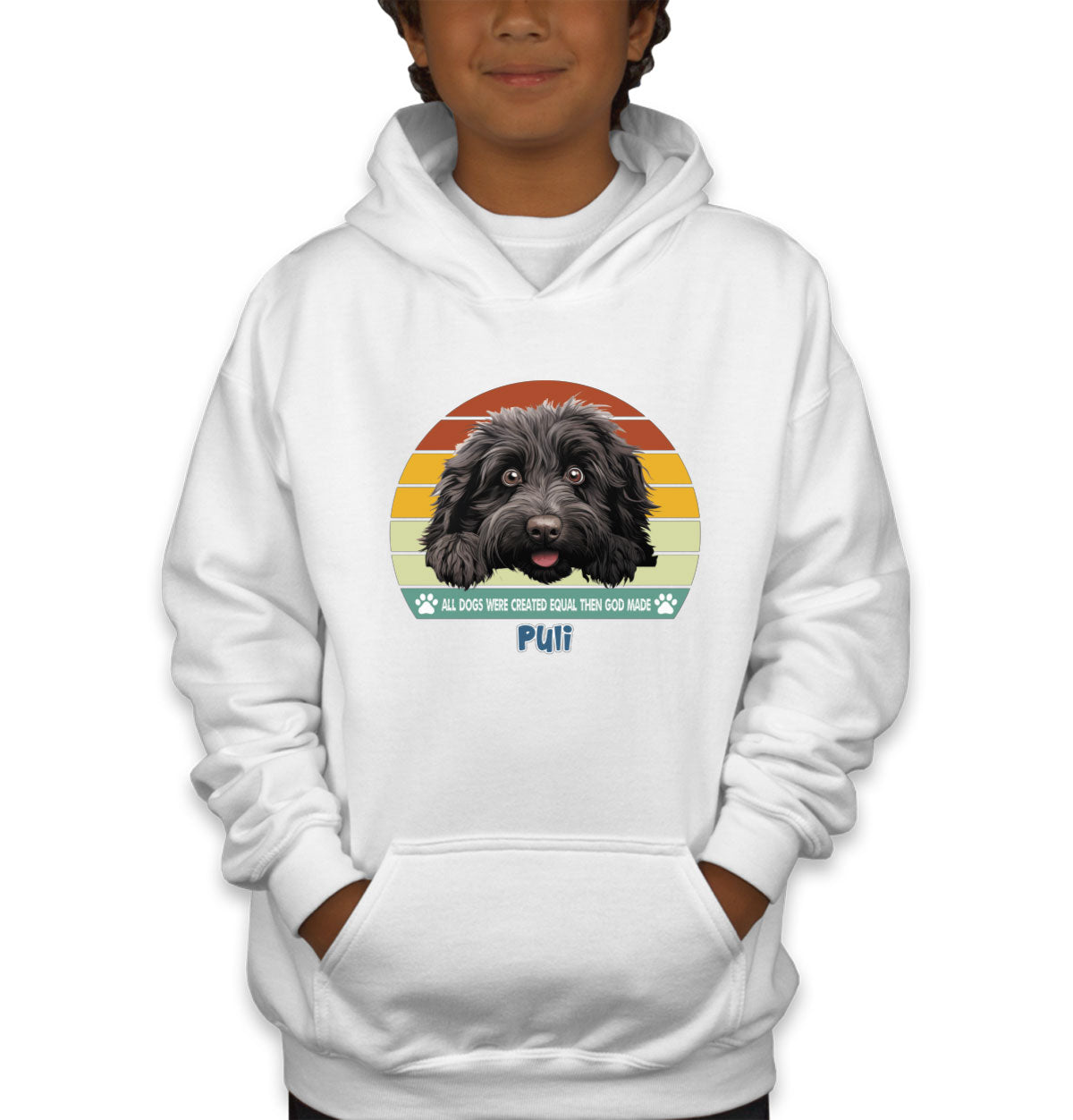 All Dogs Were Created Equal Puli Youth Hoodie