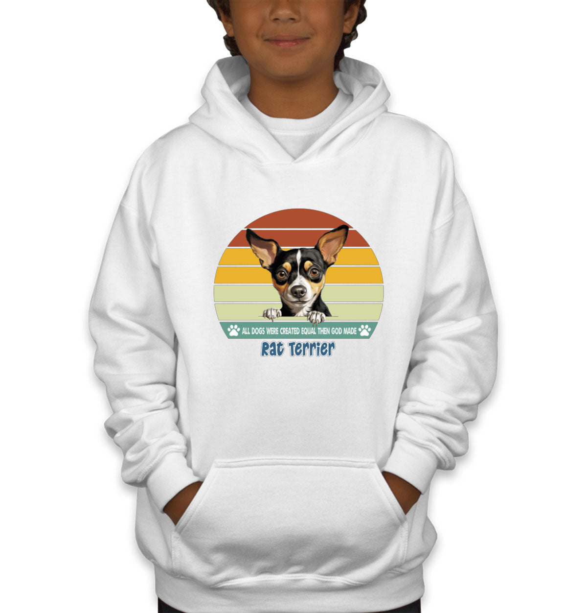 All Dogs Were Created Equal Rat Terrier Youth Hoodie