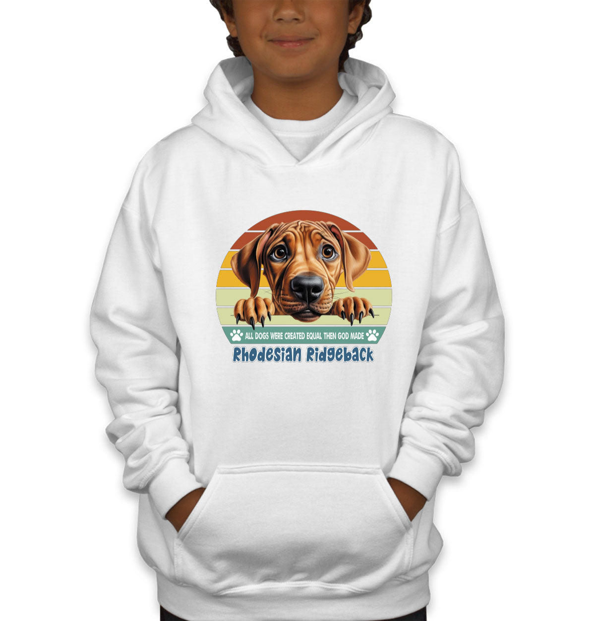 All Dogs Were Created Equal Rhodesian Ridgeback Youth Hoodie