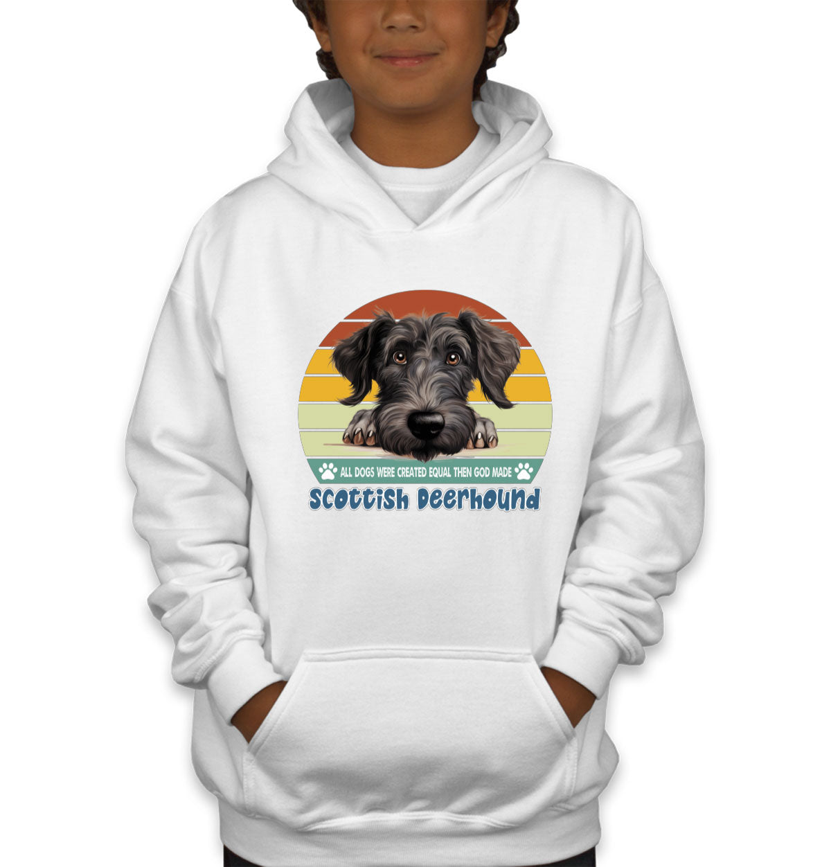 All Dogs Were Created Equal Scottish Deerhound Youth Hoodie