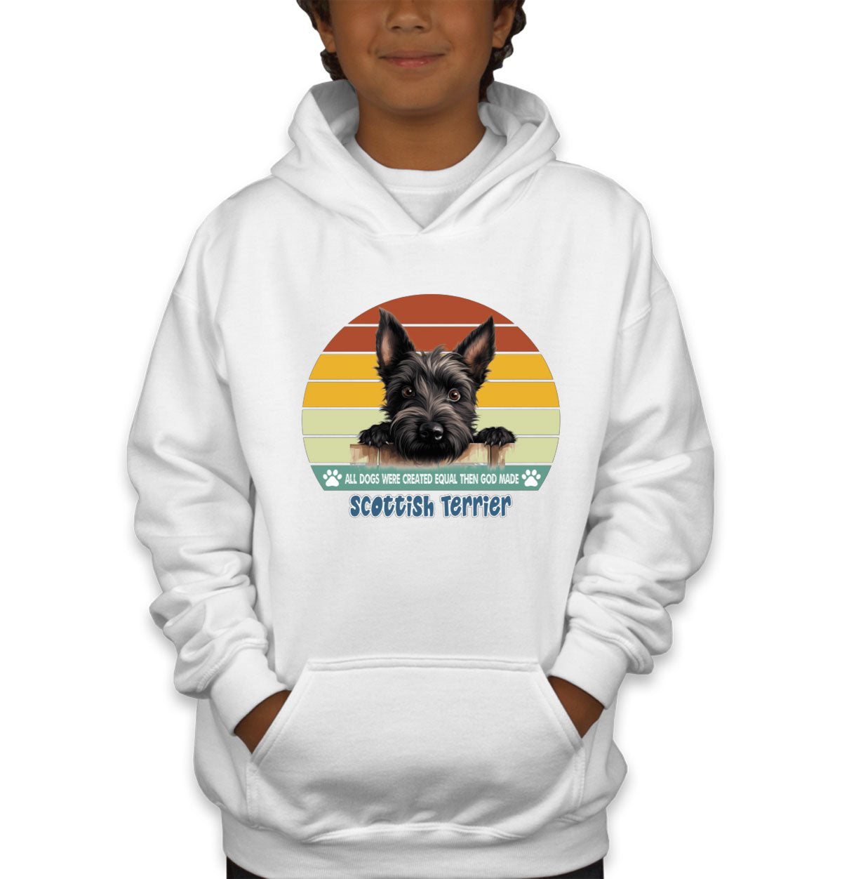 All Dogs Were Created Equal Scottish Terrier Youth Hoodie