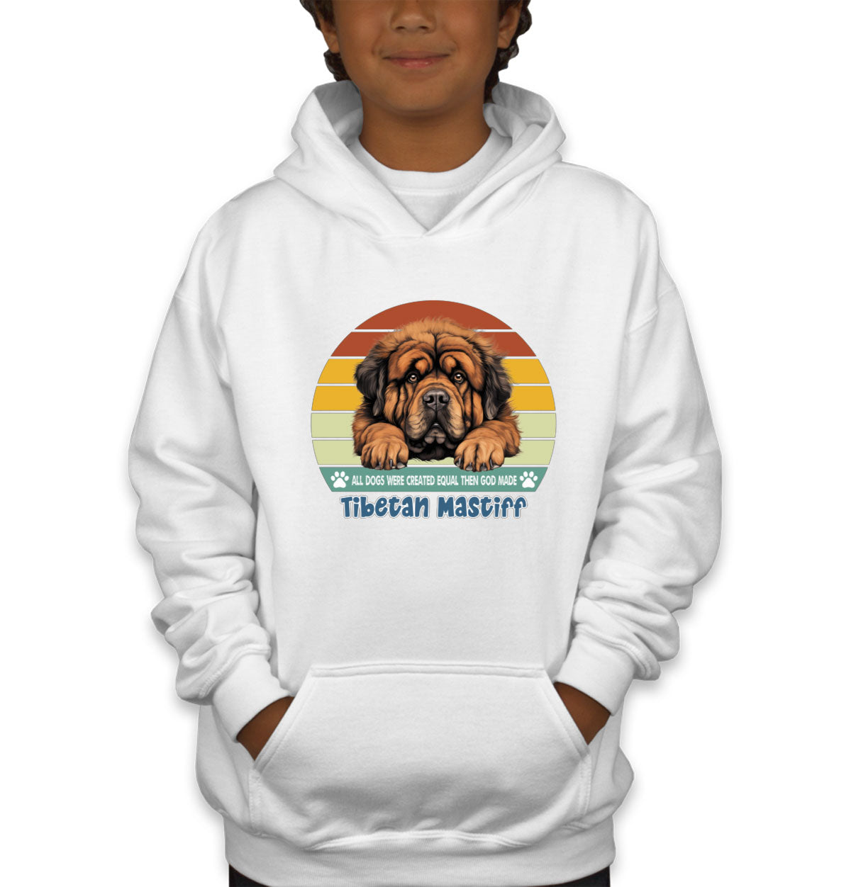 All Dogs Were Created Equal Tibetan Mastiff Youth Hoodie