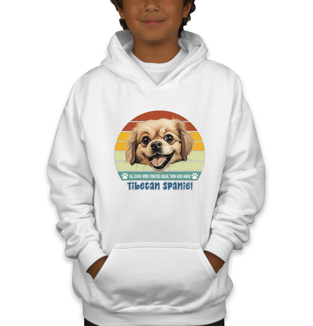 All Dogs Were Created Equal Tibetan Spaniel Youth Hoodie