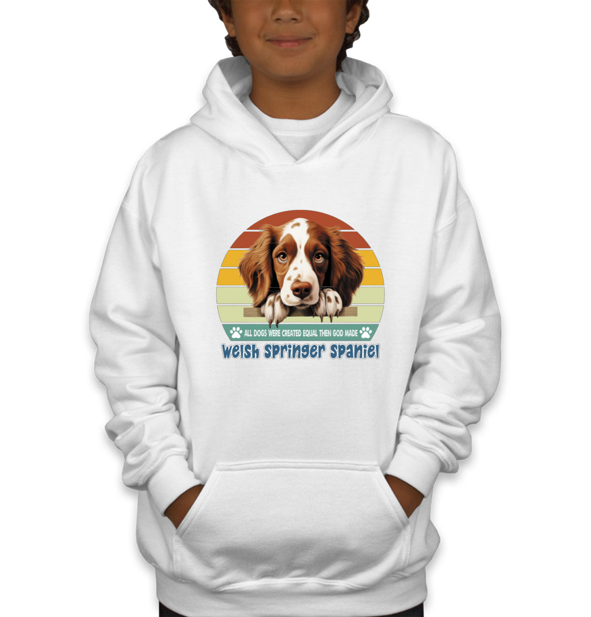 All Dogs Were Created Equal Welsh Springer Spaniel Youth Hoodie