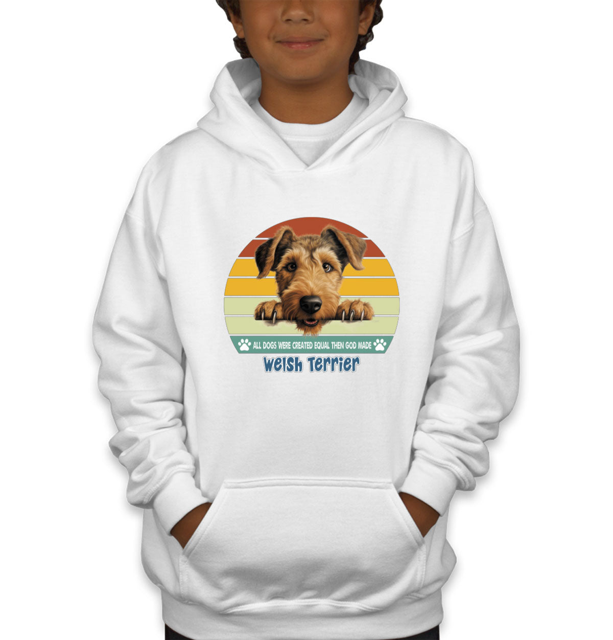 All Dogs Were Created Equal Welsh Terrier Youth Hoodie