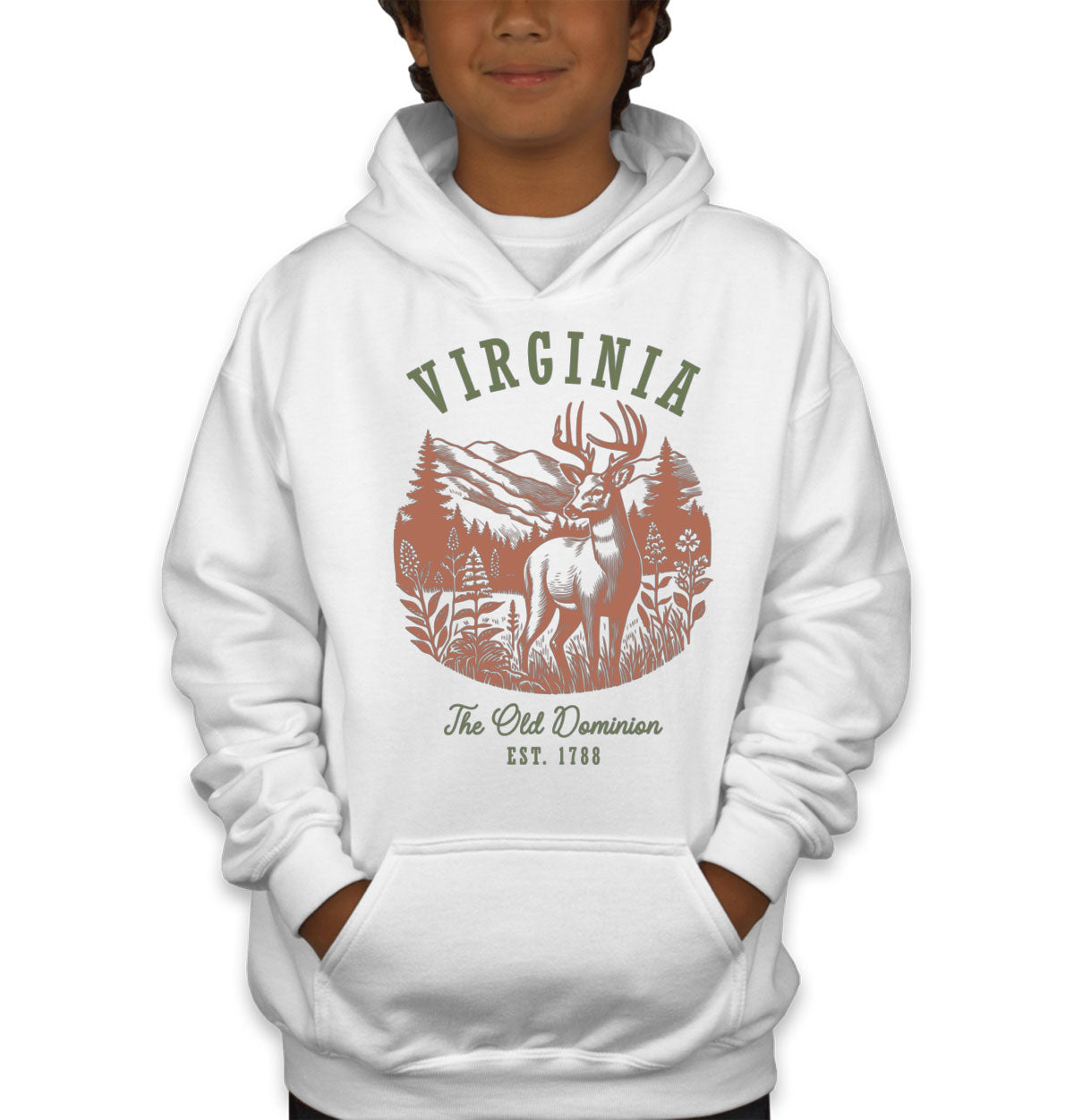 Virginia State Vintage Youth Hoodie