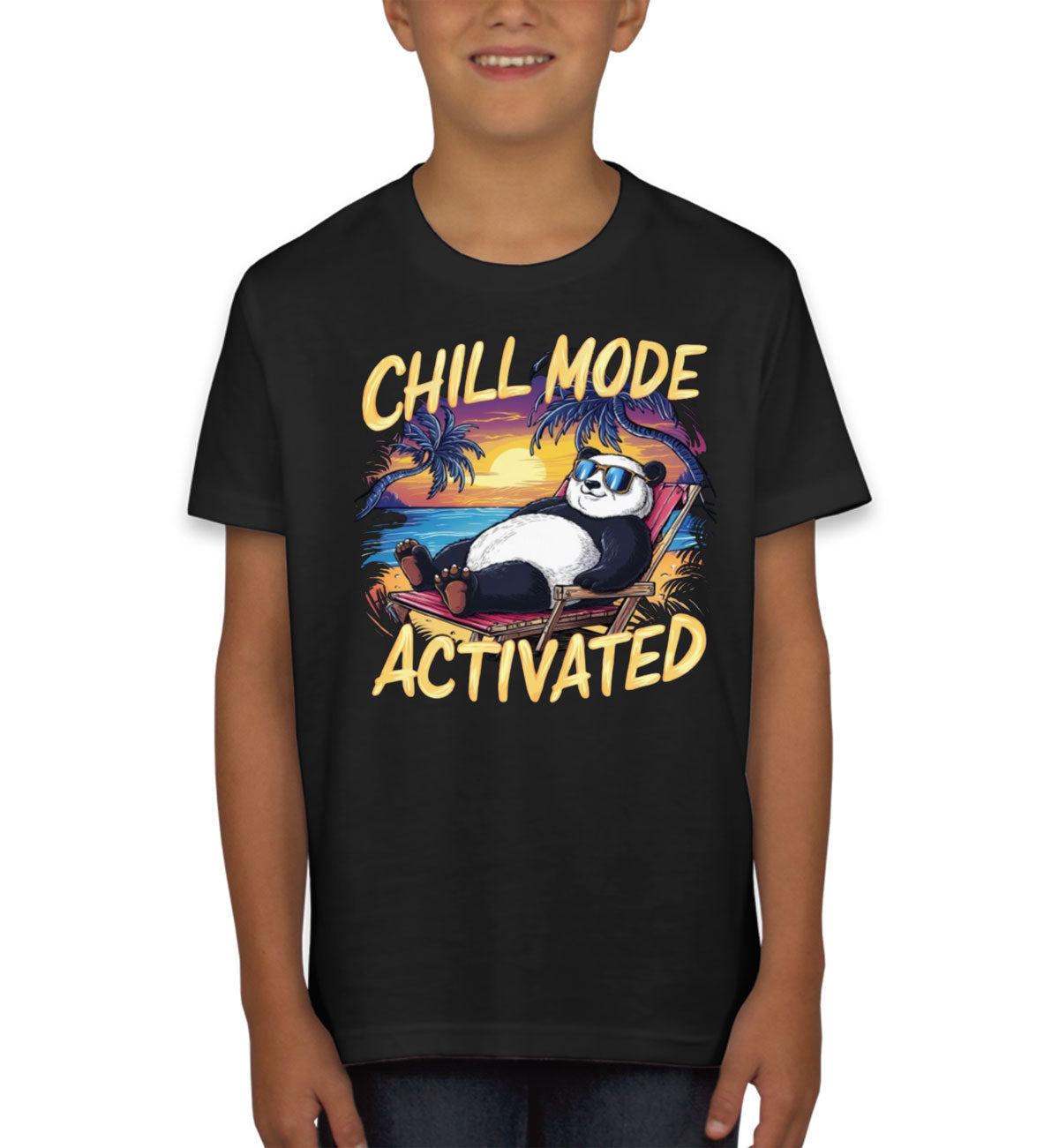 Chill Mode Activated Panda Youth T-shirt