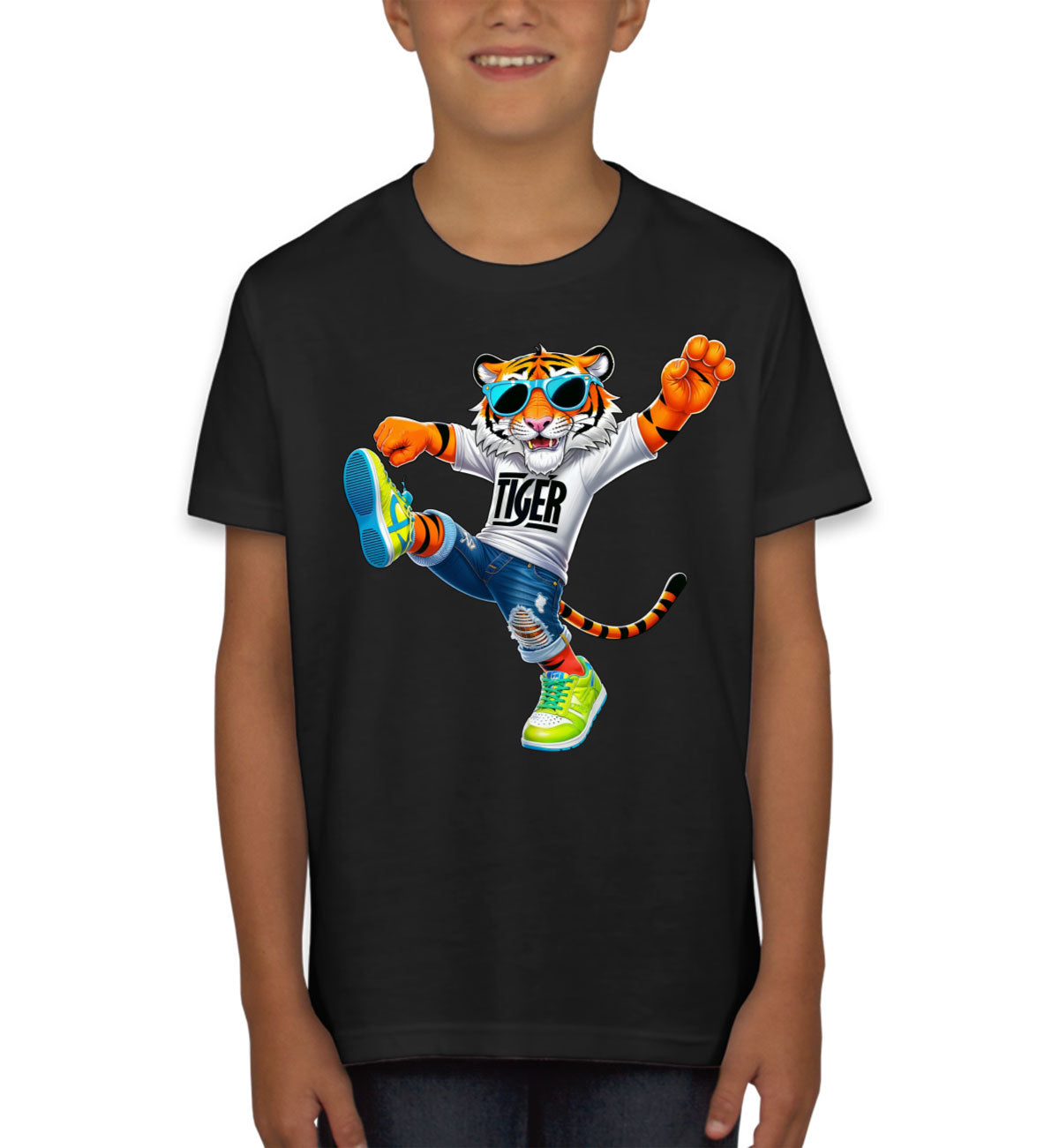 Dancing Tiger Youth T-shirt