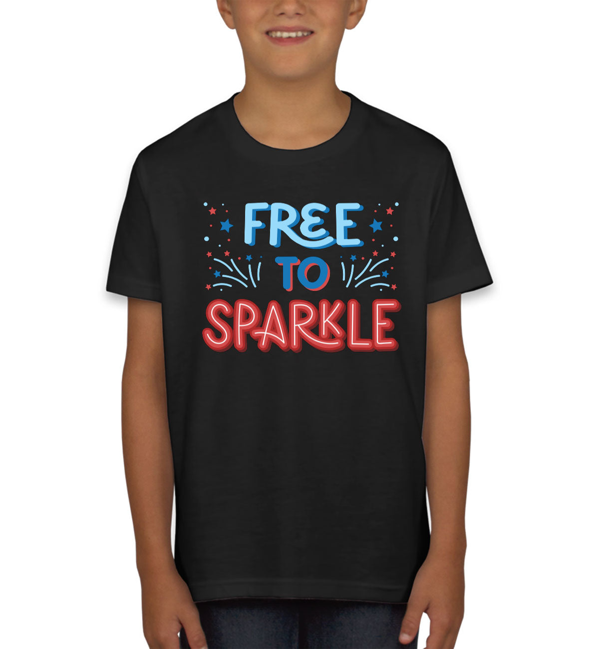 Free To Sparkle Patriotic Youth T-shirt