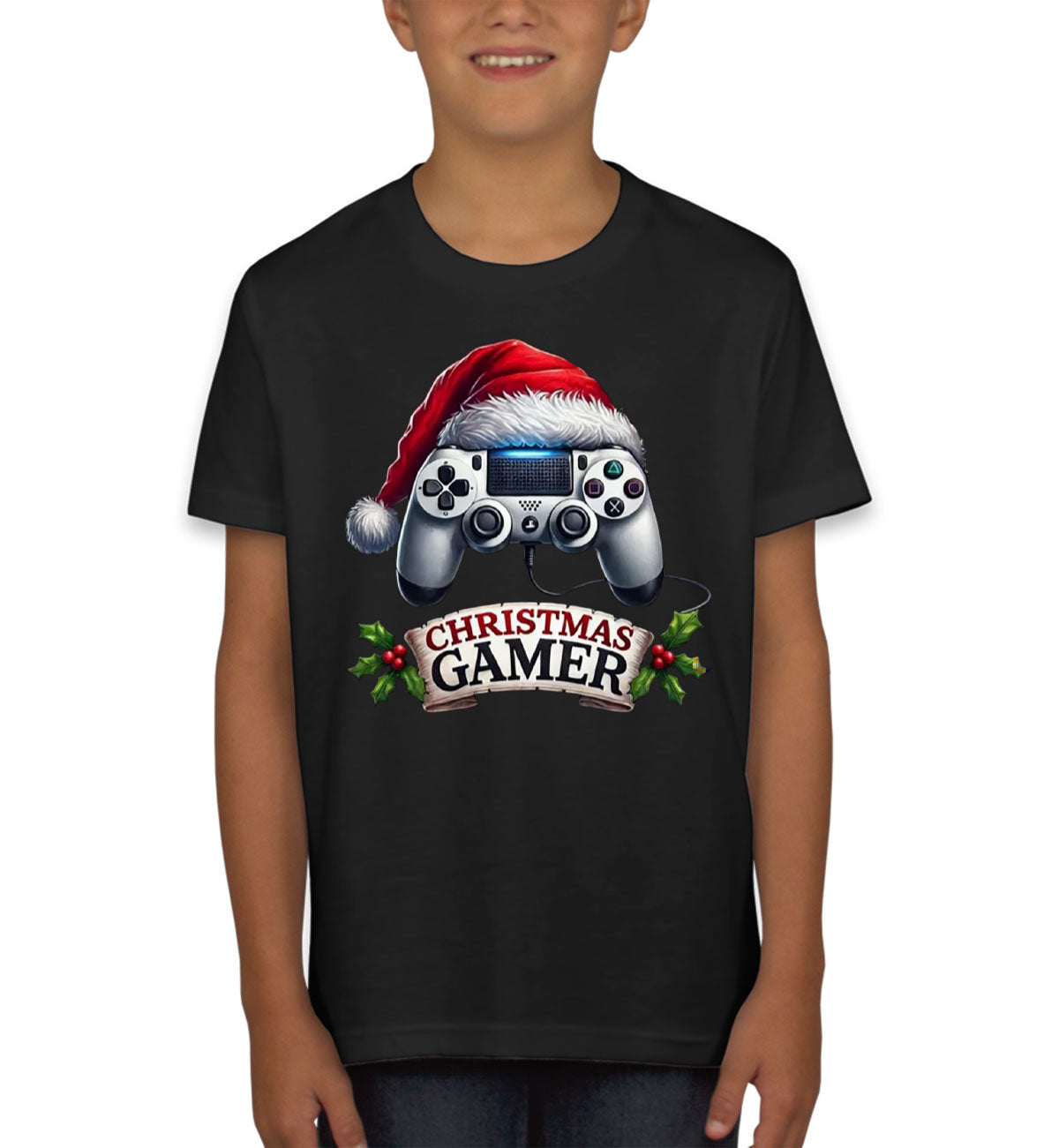 Christmas Gamer Youth T-shirt