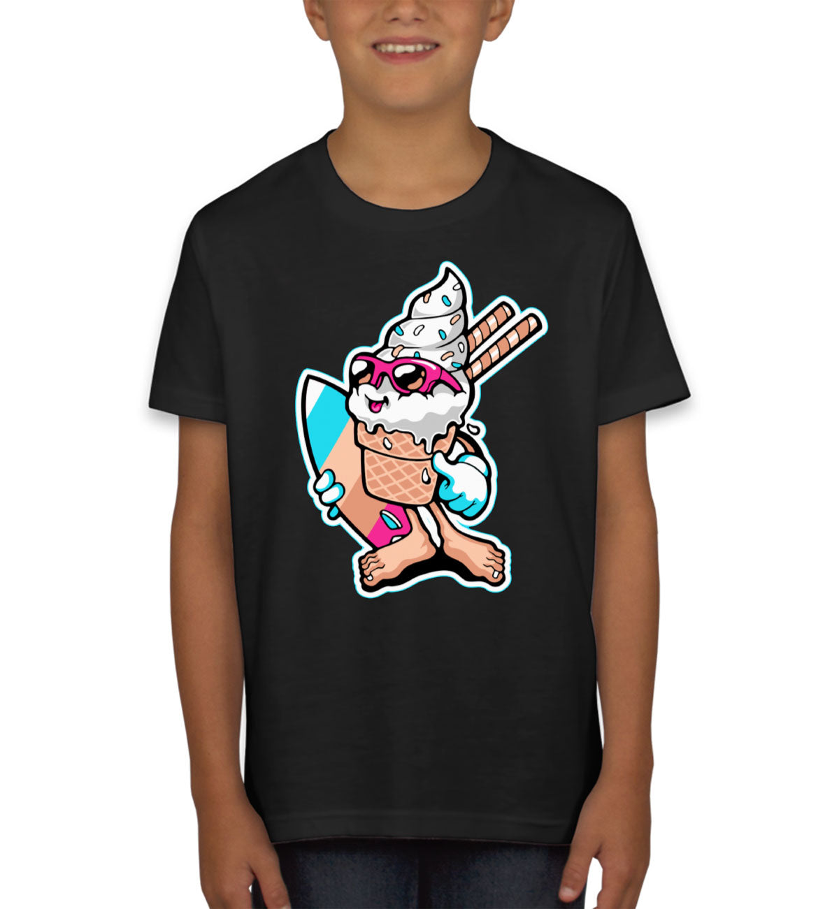 Ice Cream Surfer Youth T-shirt