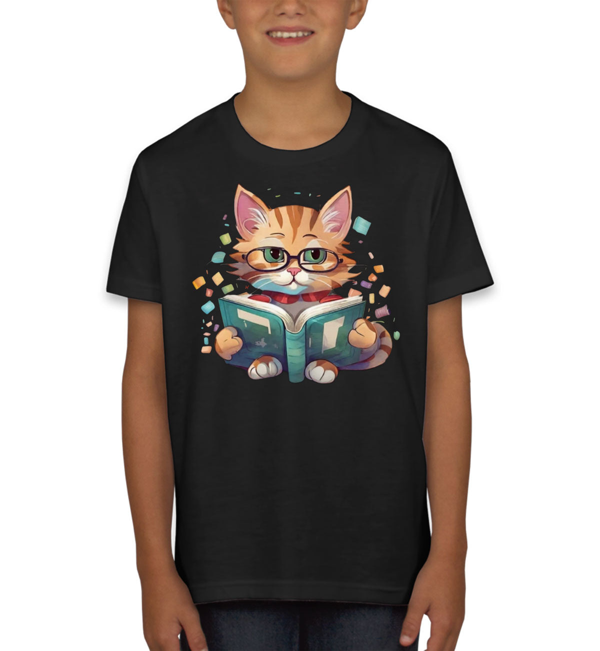 Reading Cat Youth T-shirt