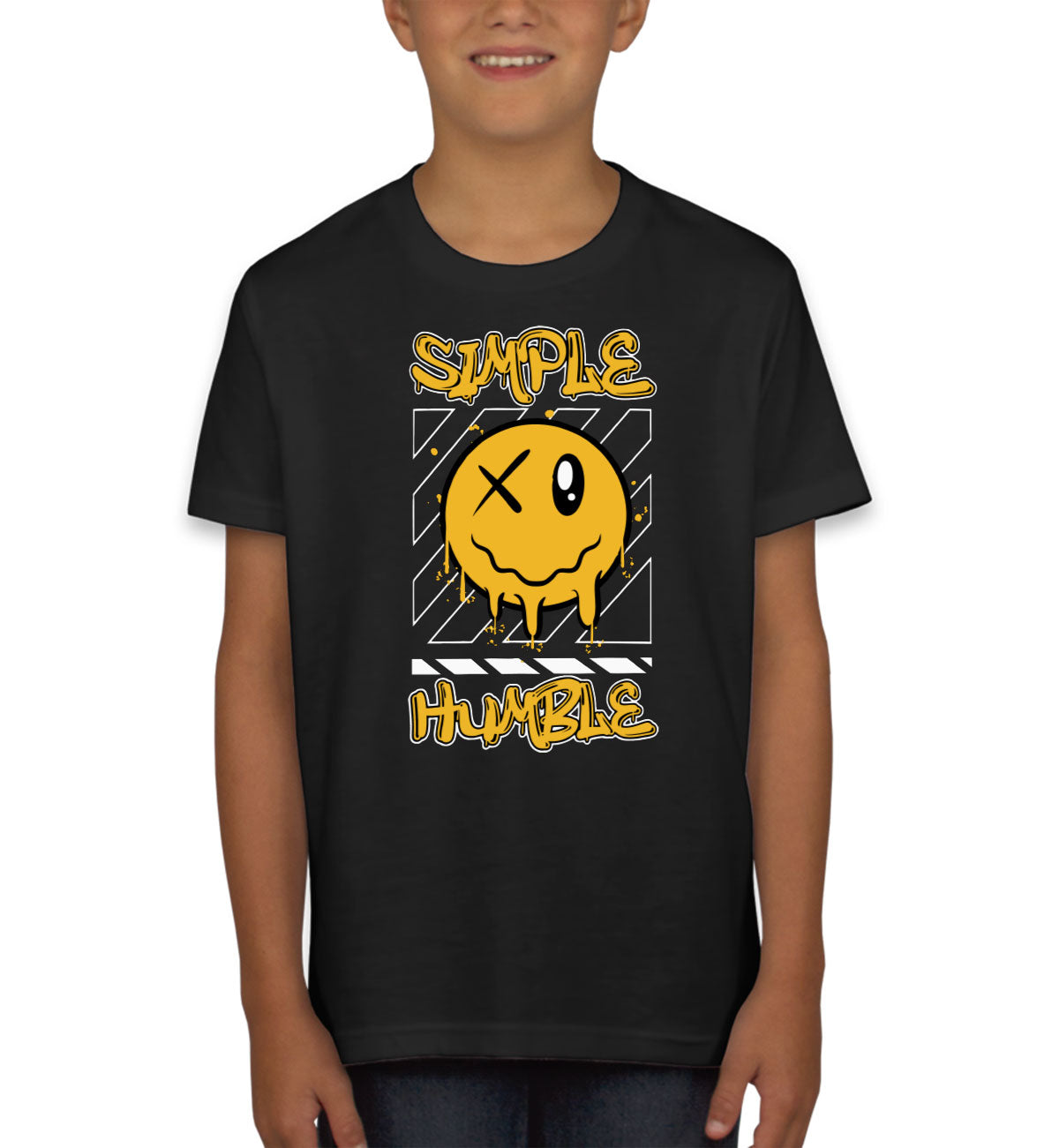 Simple Humble Emoji Face Youth T-shirt