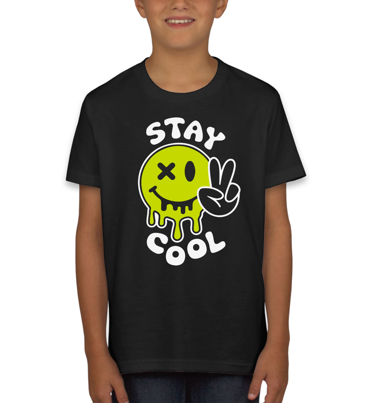 Stay Cool Emoji Face Youth T-shirt