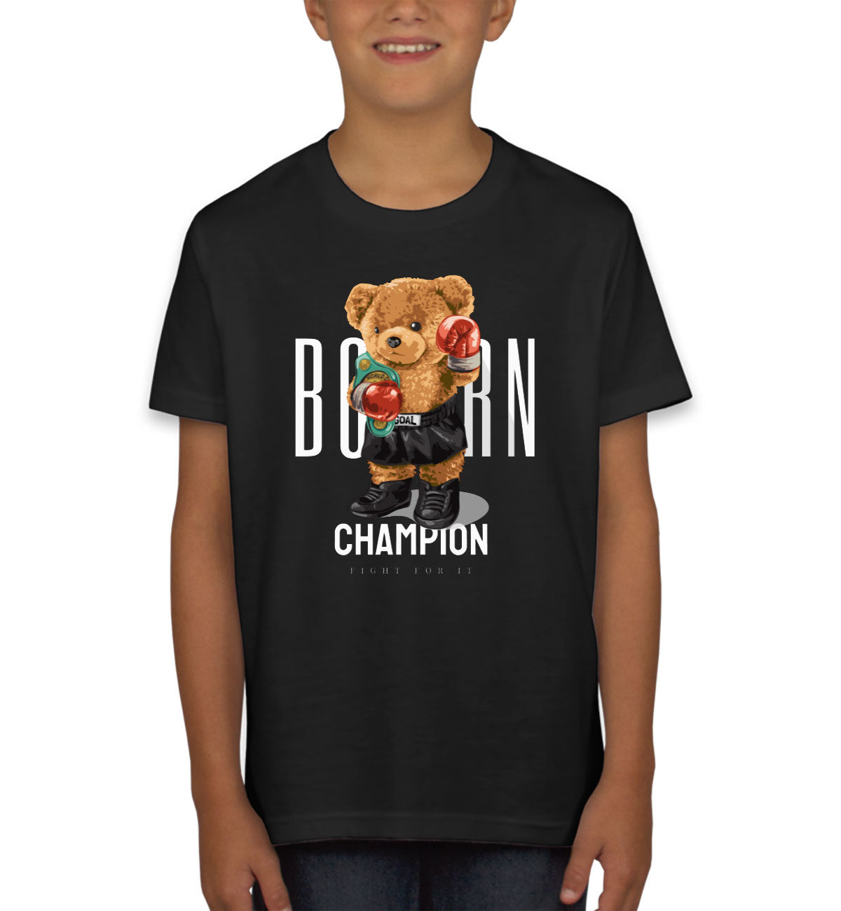 Teddy Bear Champion Boxer Youth T-shirt