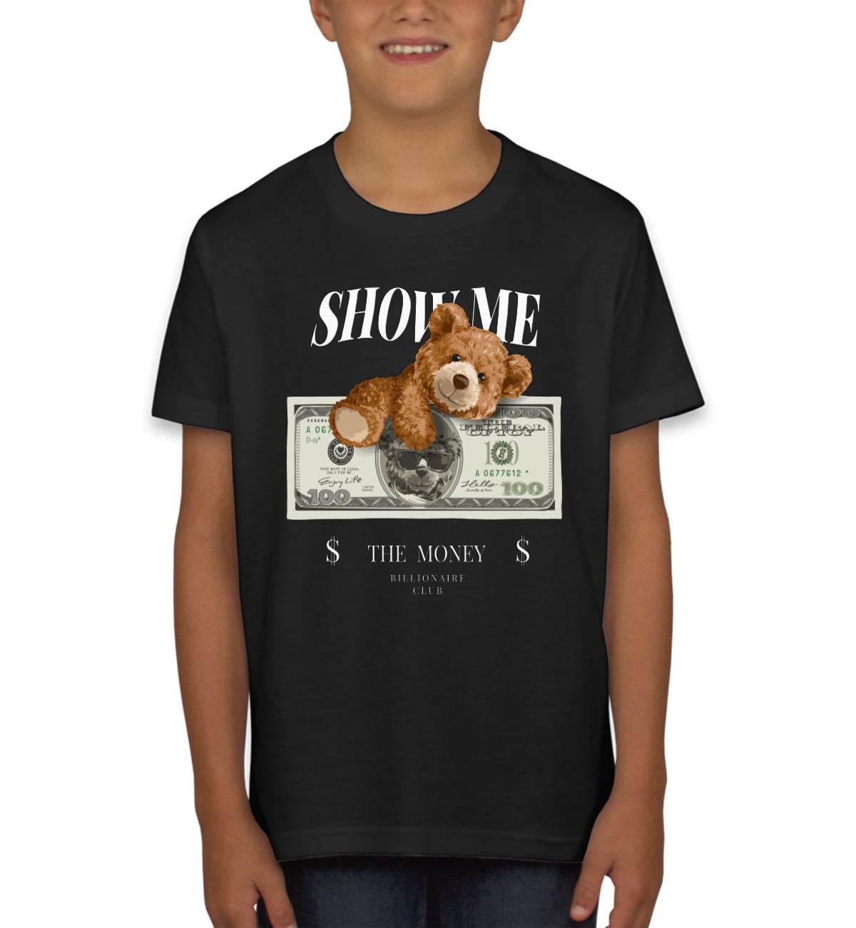 Teddy Bear Money Youth T-shirt