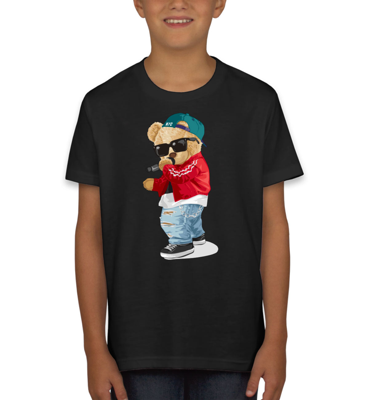 Teddy Bear Rapper Youth T-shirt