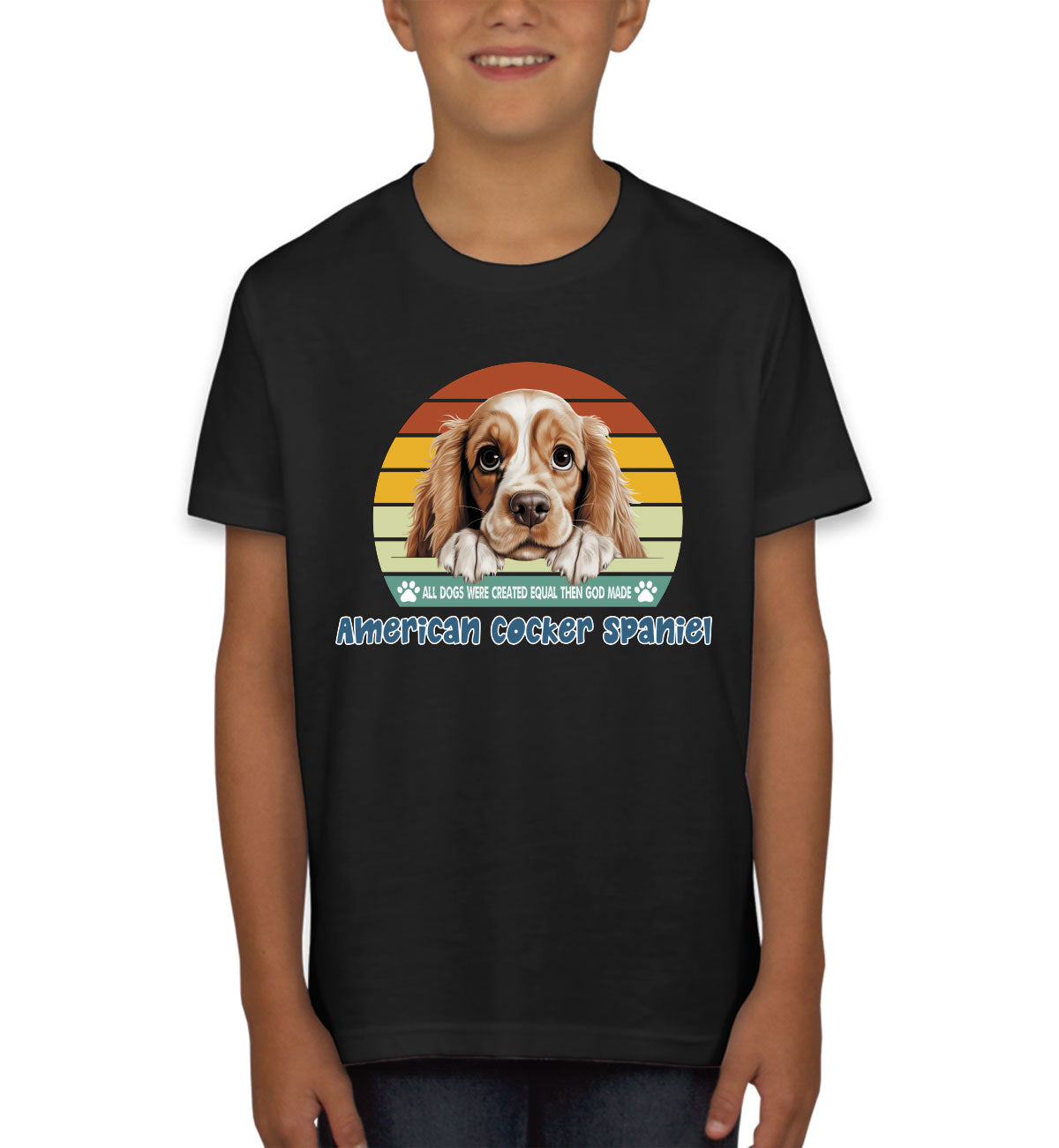 All Dogs Were Created Equal American Cocker Spaniel Youth T-shirt