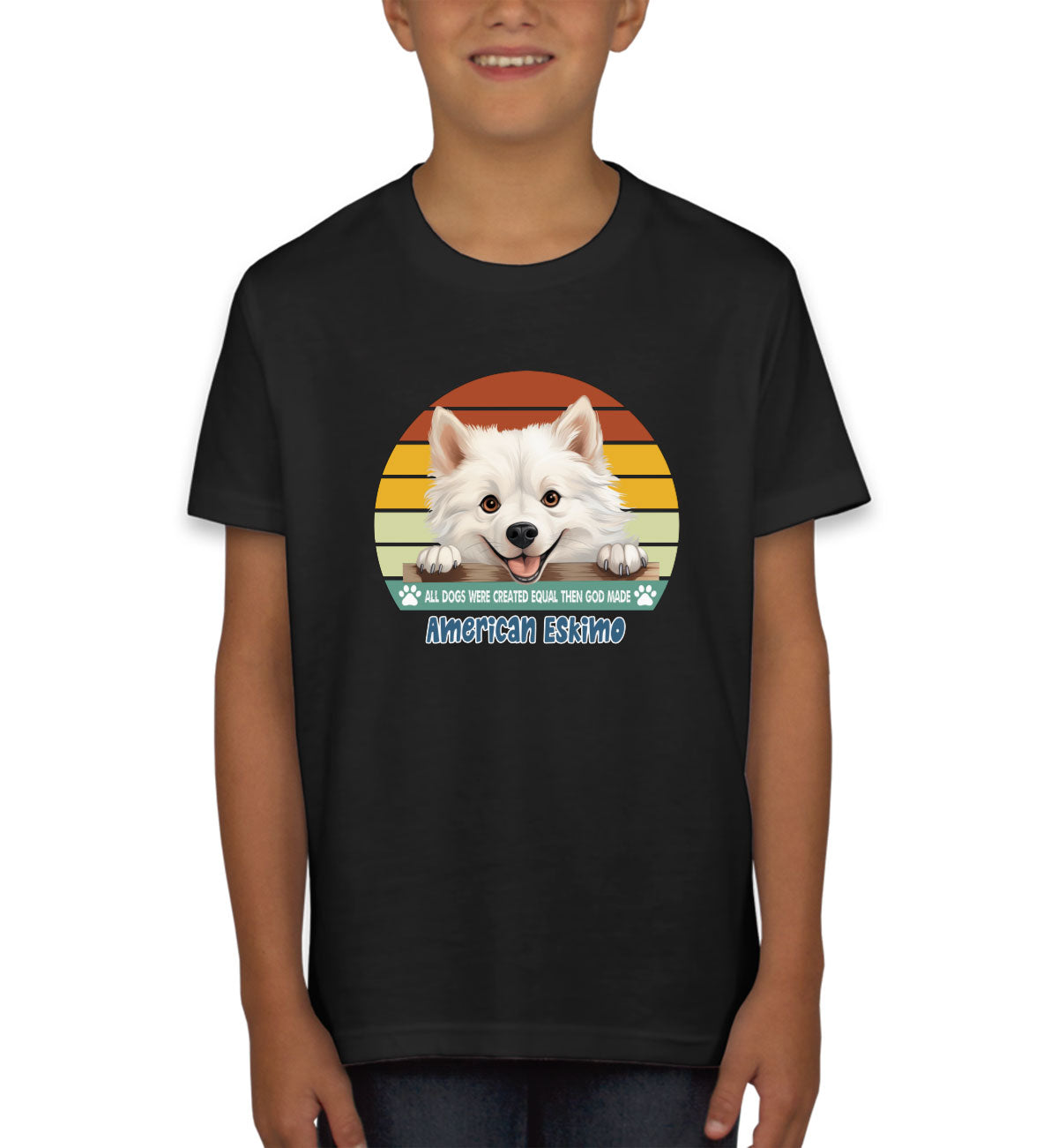 All Dogs Were Created Equal American Eskimo Youth T-shirt