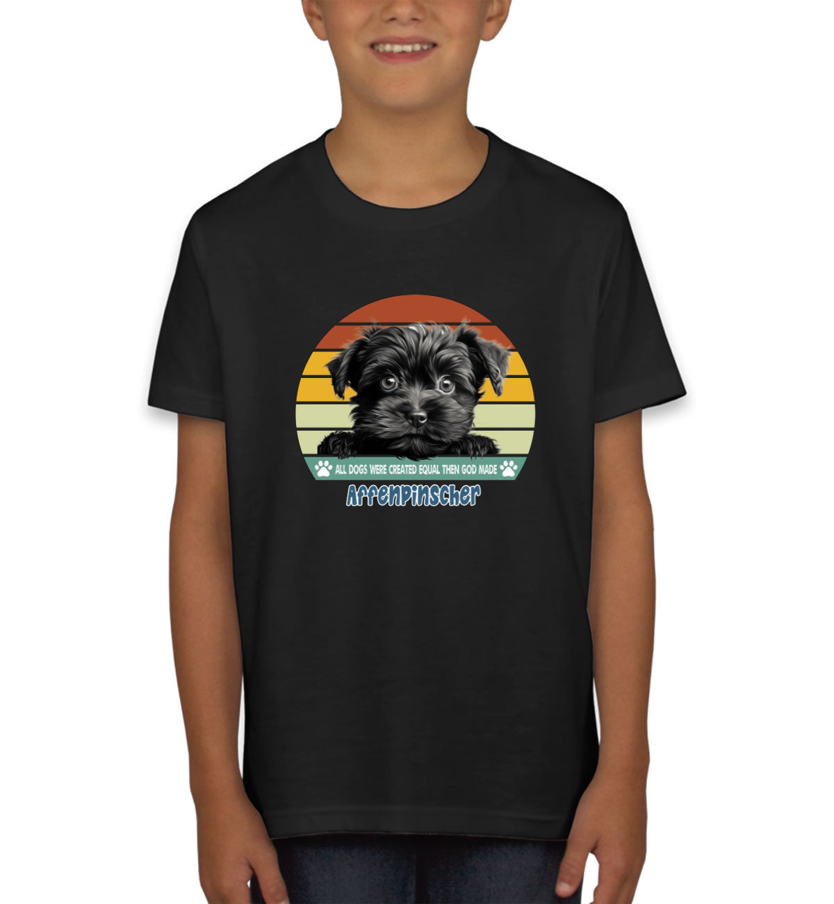 All Dogs Were Created Equal Affenpinscher Youth T-shirt