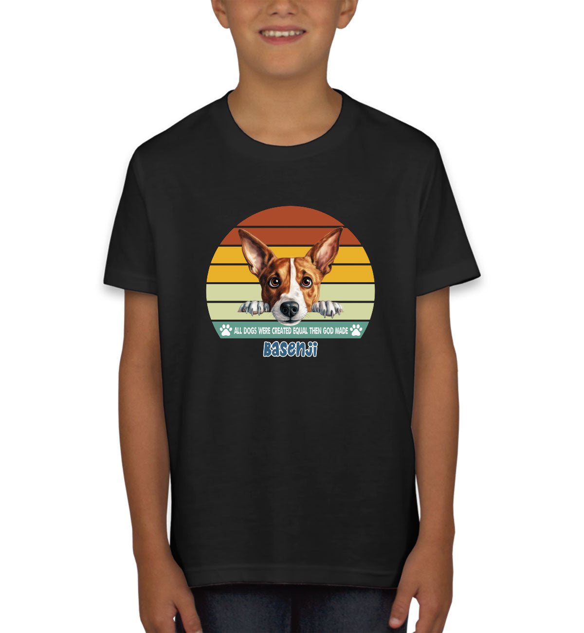 All Dogs Were Created Equal Basenji Youth T-shirt