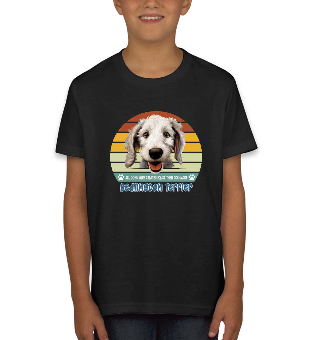 All Dogs Were Created Equal Bedlington Terrier Youth T-shirt