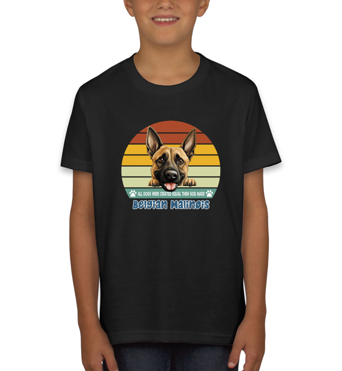 All Dogs Were Created Equal Belgian Malinois Youth T-shirt
