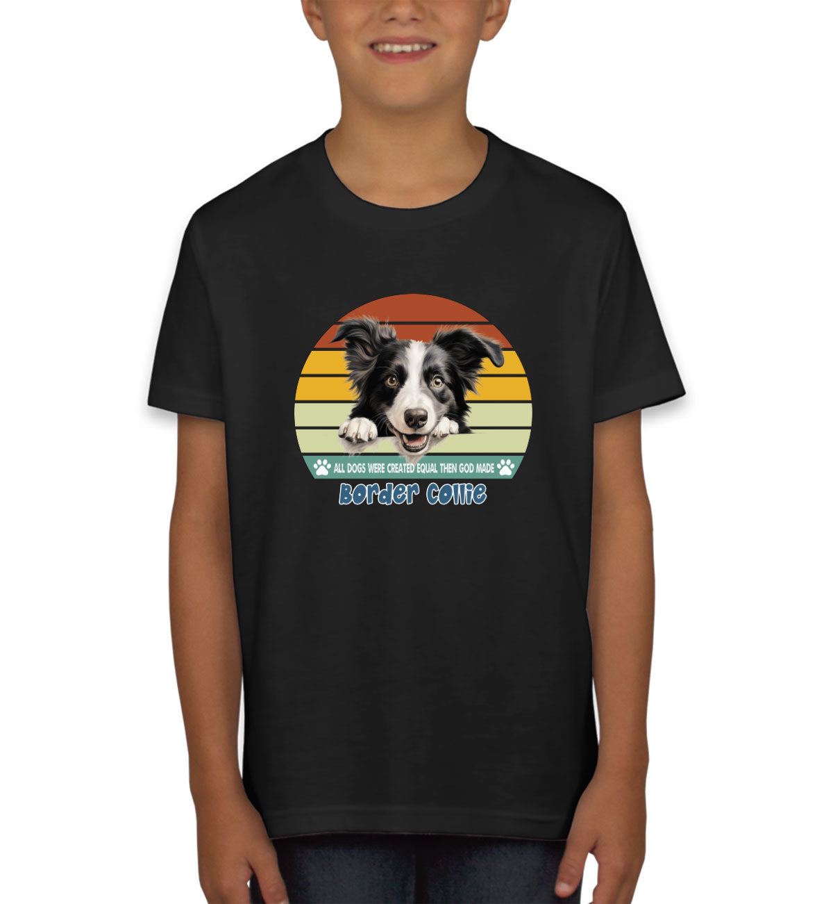 All Dogs Were Created Equal Border Collie Youth T-shirt