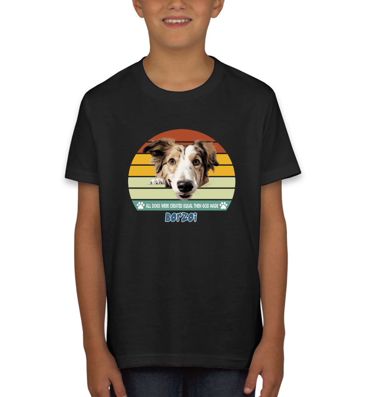 All Dogs Were Created Equal Borzoi Youth T-shirt