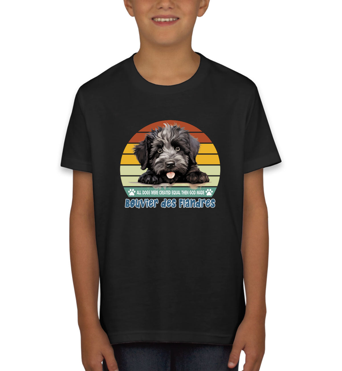 All Dogs Were Created Equal Bouvier Des Flandres Youth T-shirt