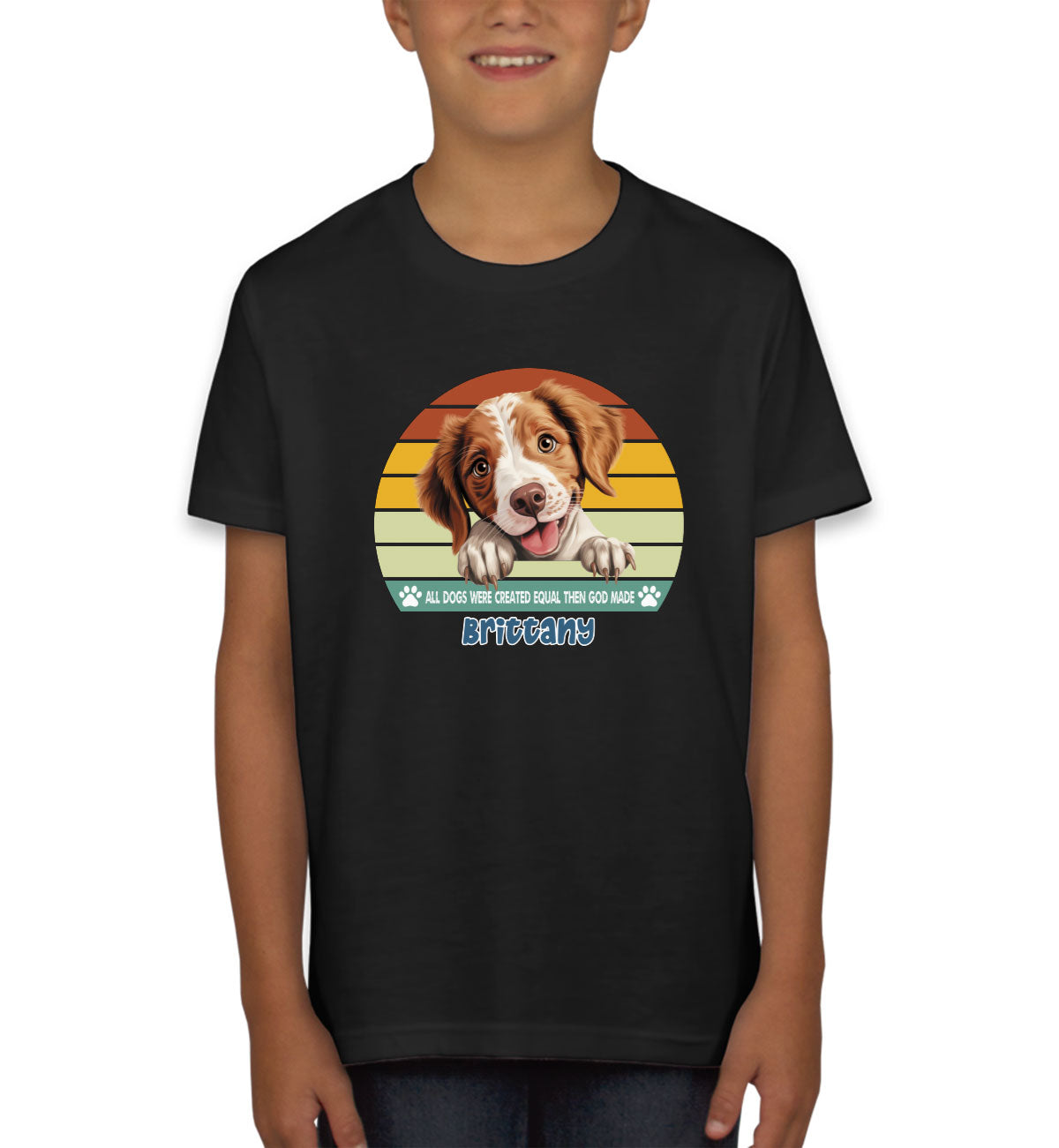 All Dogs Were Created Equal Brittany Youth T-shirt