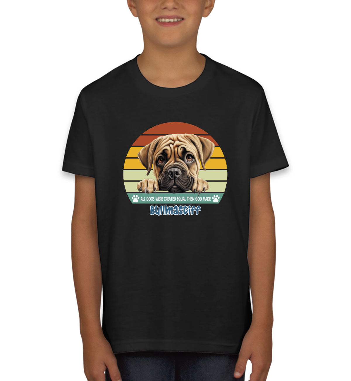 All Dogs Were Created Equal Bullmastiff Youth T-shirt