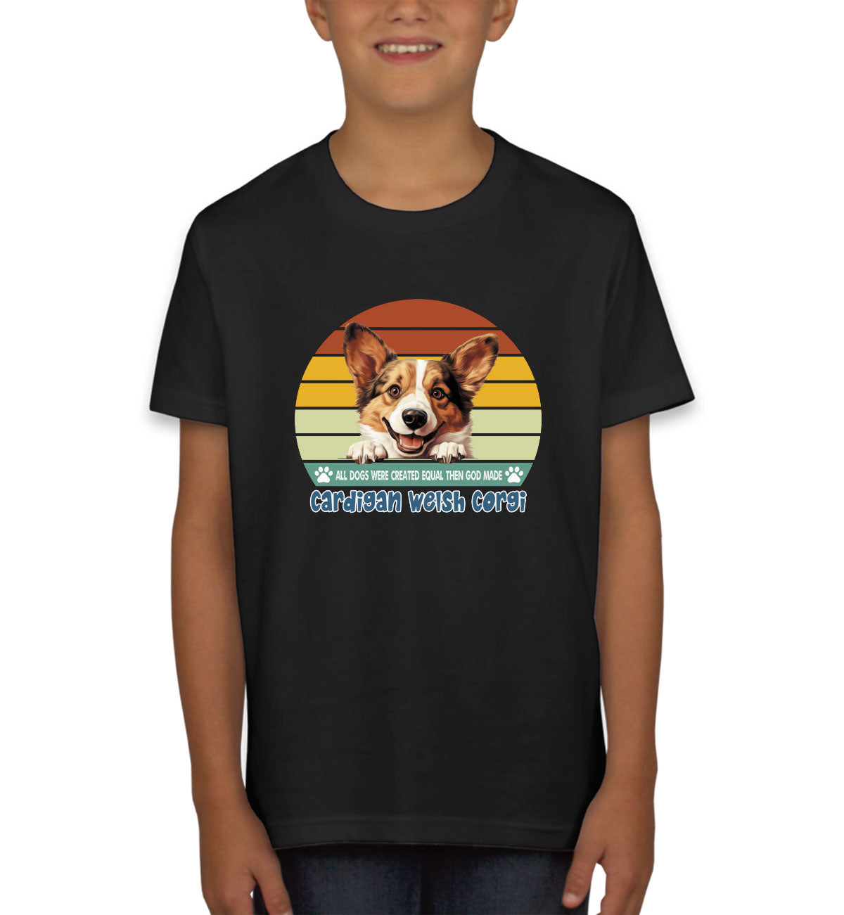 All Dogs Were Created Equal Cardigan Welsh Corgi Youth T-shirt